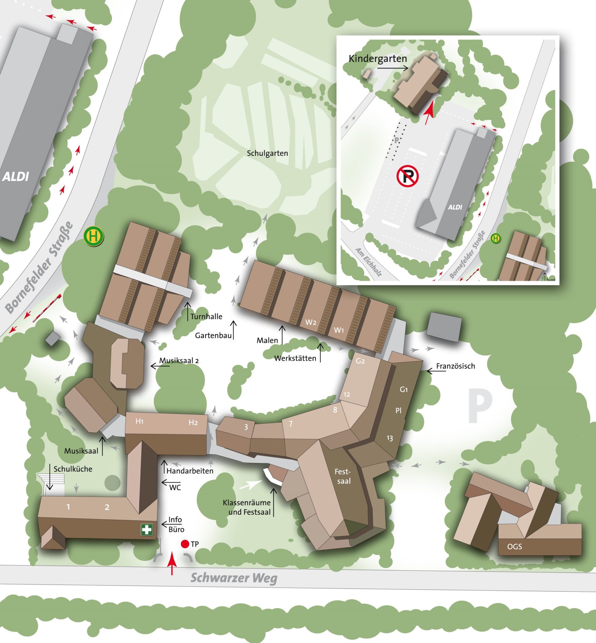 Lageplan der Schulgebäude – Rudolf Steiner Schule Remscheid e.V.